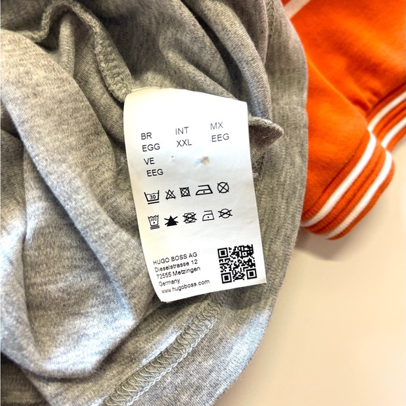 Men’s Hugo Boss Grey and Orange Polo Shirt XXL - Picture 4 of 6